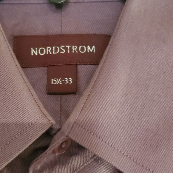 Nordstrom men's button down dress shirt eggplant - Picture 3 of 4